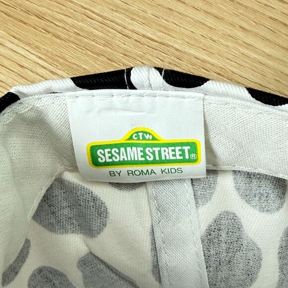 RARE Vintage 90s Sesame Street Henson Kids Hat Muppets Grover Cow Print Western - Picture 6 of 7